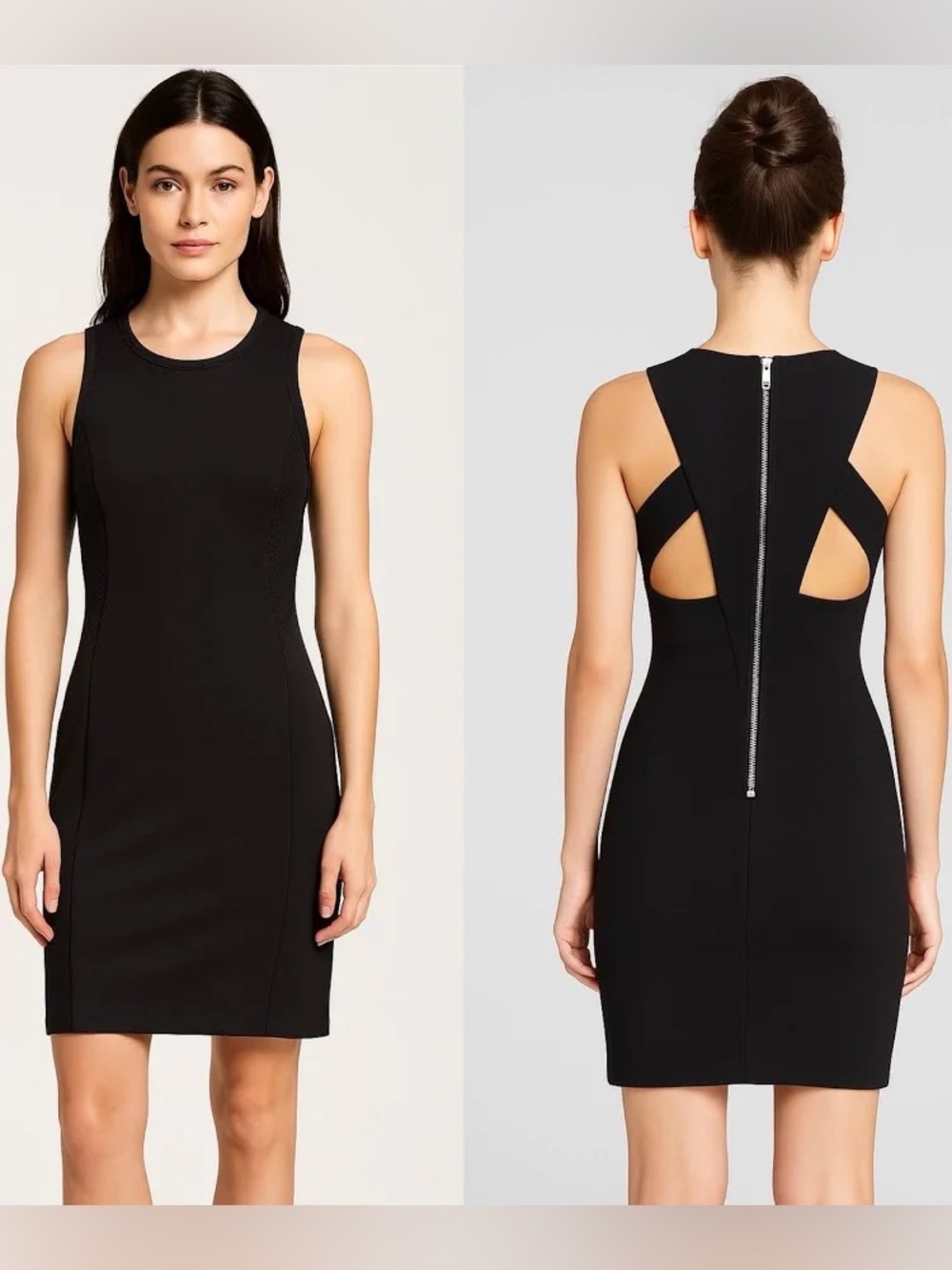🖤 Helmut Lang Black Mesh Cutout Back Mini Dress Size 2 MSRP $395 ⚡️